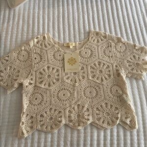 Rebellion Cream Crochet Blouse